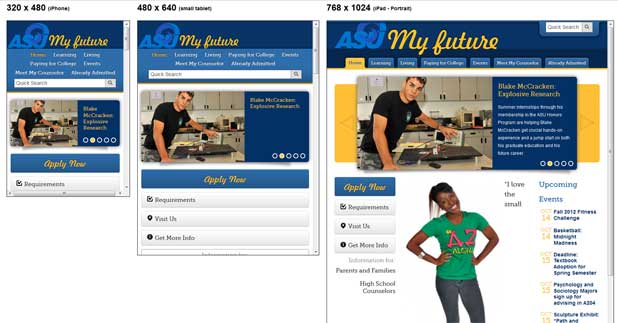 My Future at Angelo State Responsive Website