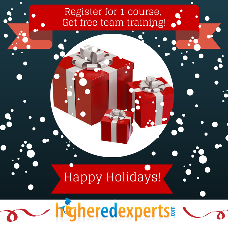 Special Holidays Offer from Higher Ed Experts