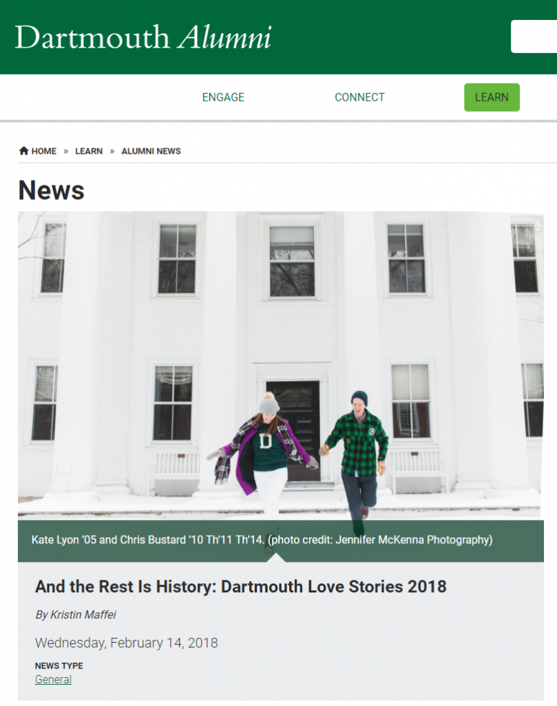 And the rest is history - Dartmouth Alumni Story