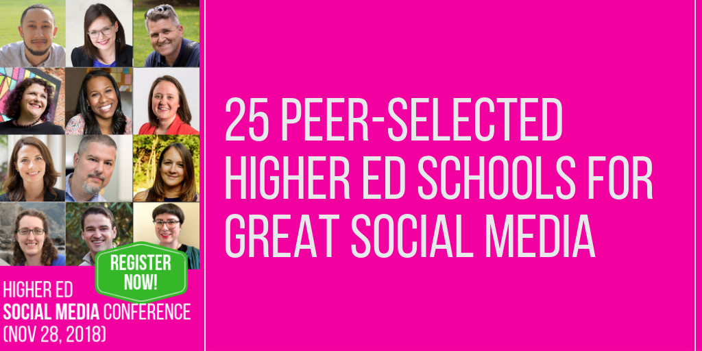 25 Favorite #HigherEd Social Media Schools Selected by #HESM Peers
